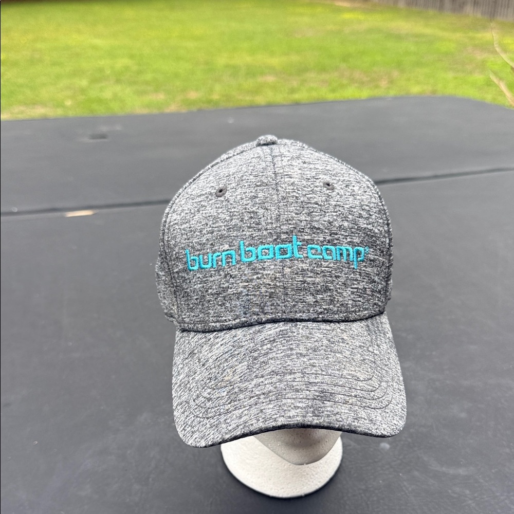 Heathered Gray Adjustable Baseball Cap with Metal Buckle